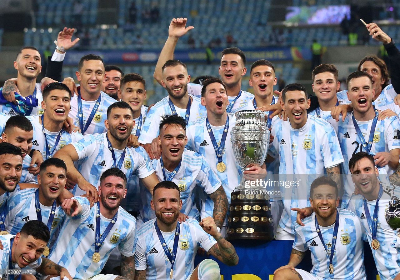 Authentic Argentina Home Jersey 2021 Copa America Winner Version By Adidas