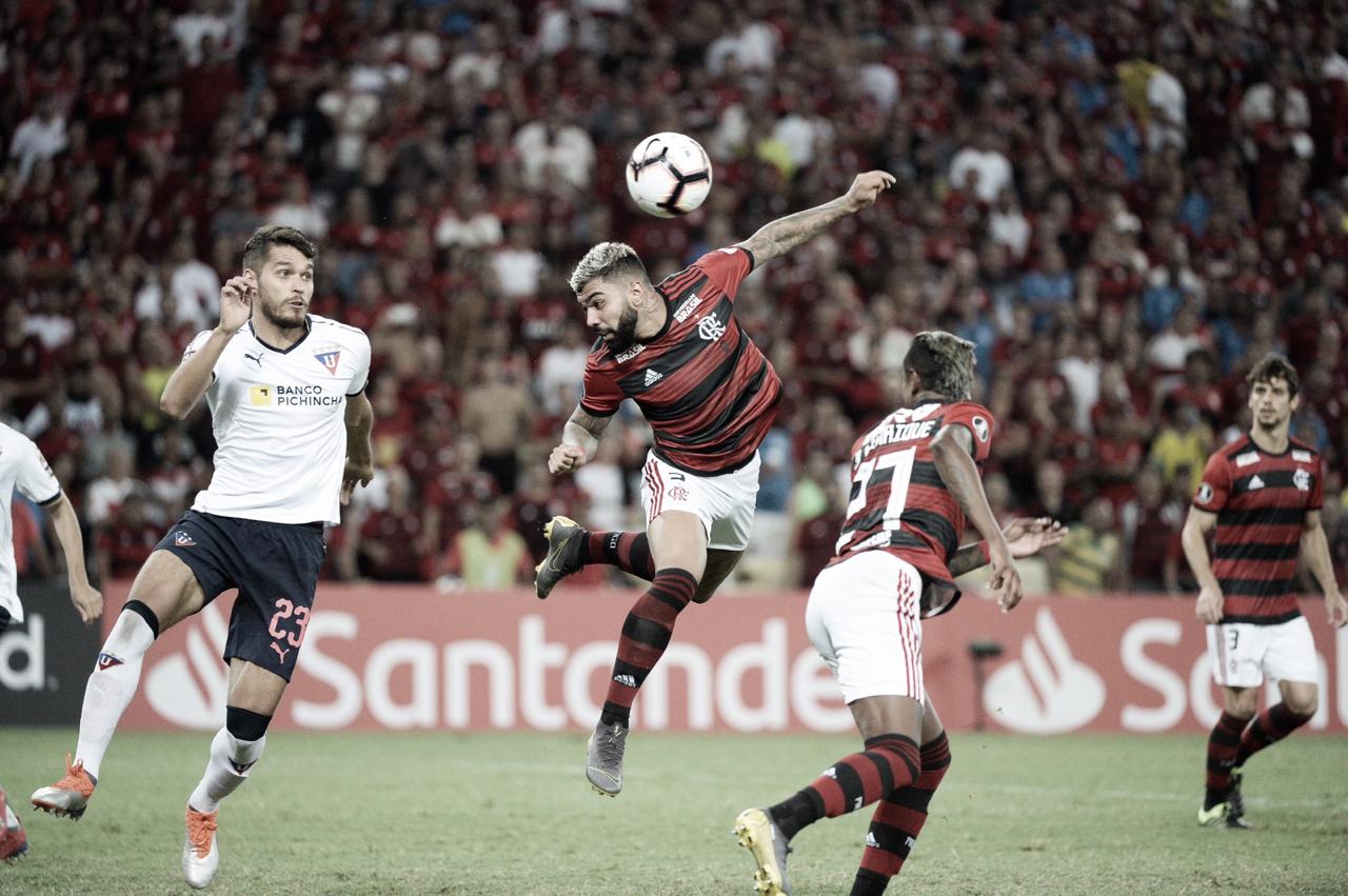 Flamengo domina LDU, garante vitória e se isola na liderança do grupo D da Libertadores Flamengo domina LDU, garante vitória e se isola na liderança do grupo D da Libertadores