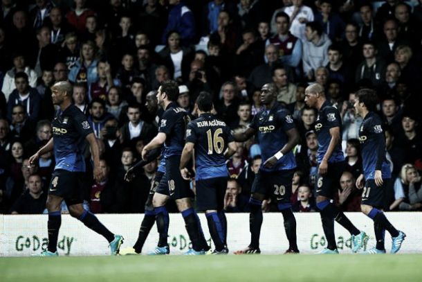 Le prodezze dei campioni:  il City espugna Villa Park