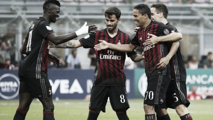 Partita Milan - Pescara in Serie A 2016/17 (1-0): Punizione vincente di Bonaventura, il Milan ora è terzo
