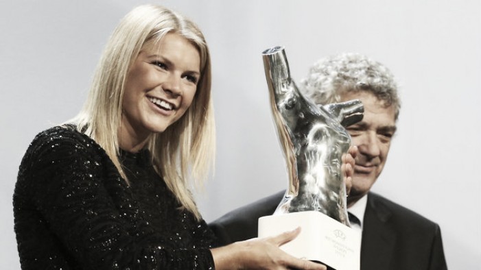 Ada Hegerberg crowned UEFA Best Player in Europe for the 2015/16 season