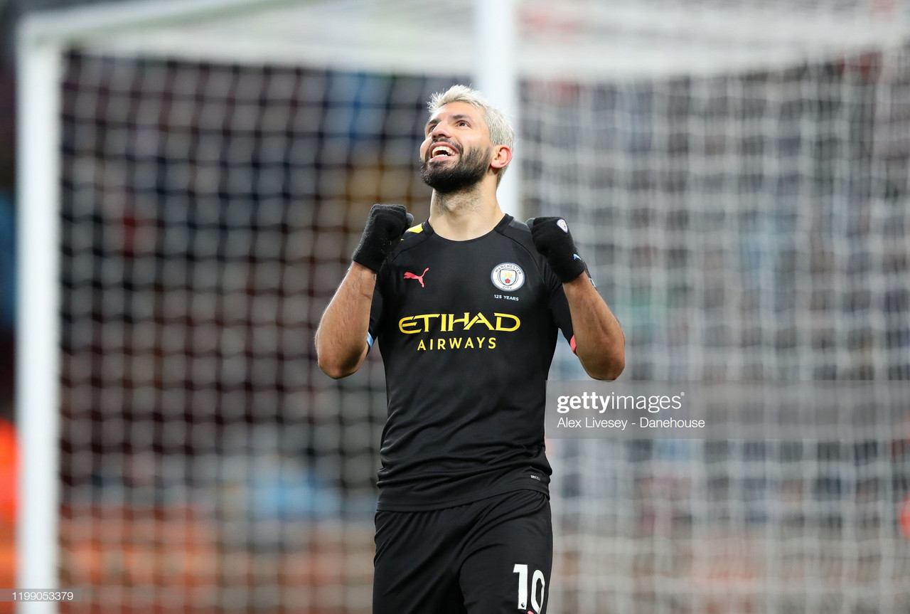 Pep Guardiola praises record-breaking Sergio Aguero after Villa demolition