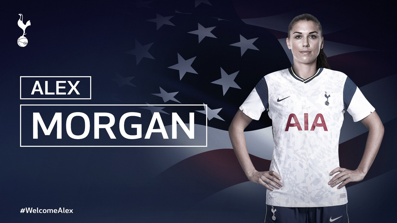 Tottenham
anuncia contratação da atacante multicampeã Alex Morgan