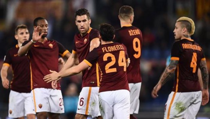 Roma, i giocatori dopo la vittoria sul Palermo