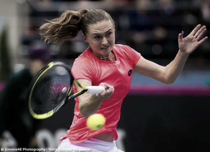 Fed Cup: Aliaksandra Sasnovich produces improbable comeback to keep Belarus alive