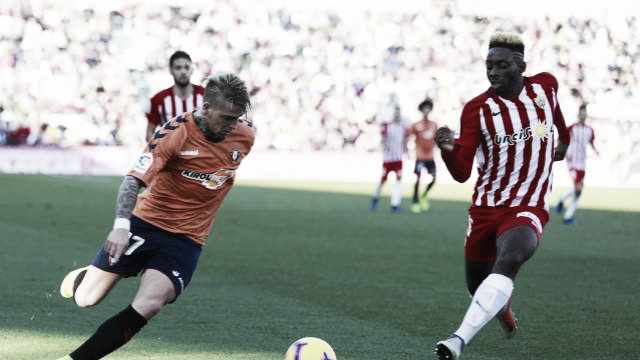 Almería 0 - Osasuna 1: tres puntos de ascenso