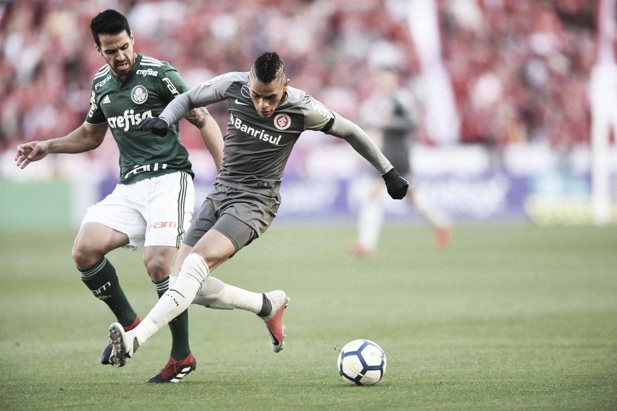Em jogo de poucas chances, Internacional e Palmeiras empatam no Beira-Rio