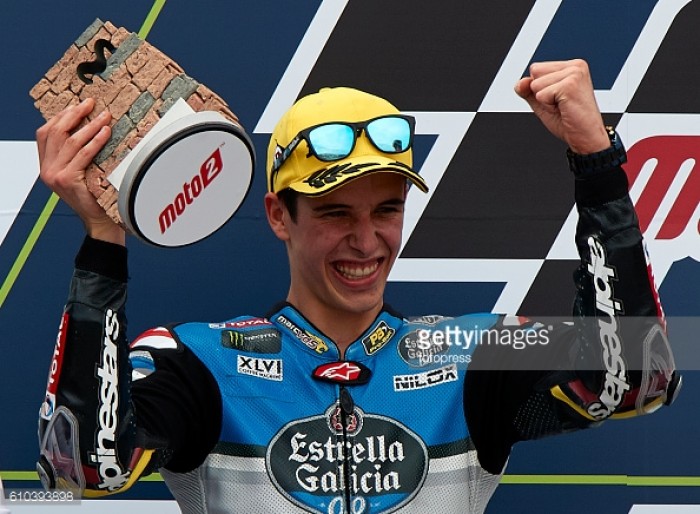 First Moto2 podium for Alex Marquez in Aragon