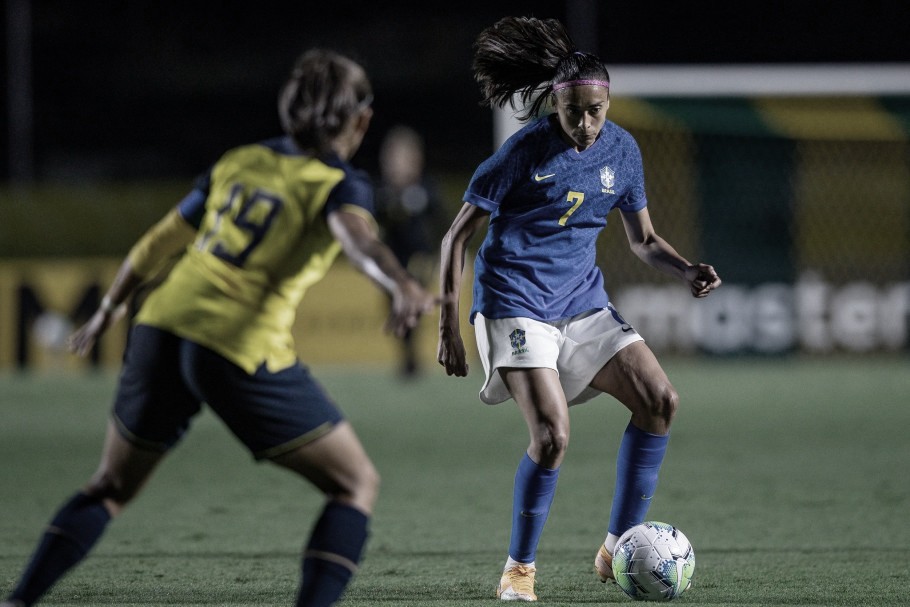 Andressa Alves comemora gols na vitória da Seleção Feminina: “Sempre bom marcar”