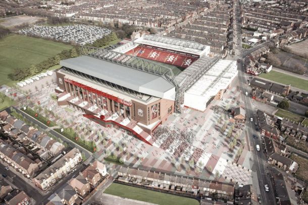 Liverpool apresenta planos de ampliação para Anfield