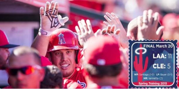 Los Angeles Angles Get Four Triples in Third To Beat Cleveland Indians 11-5