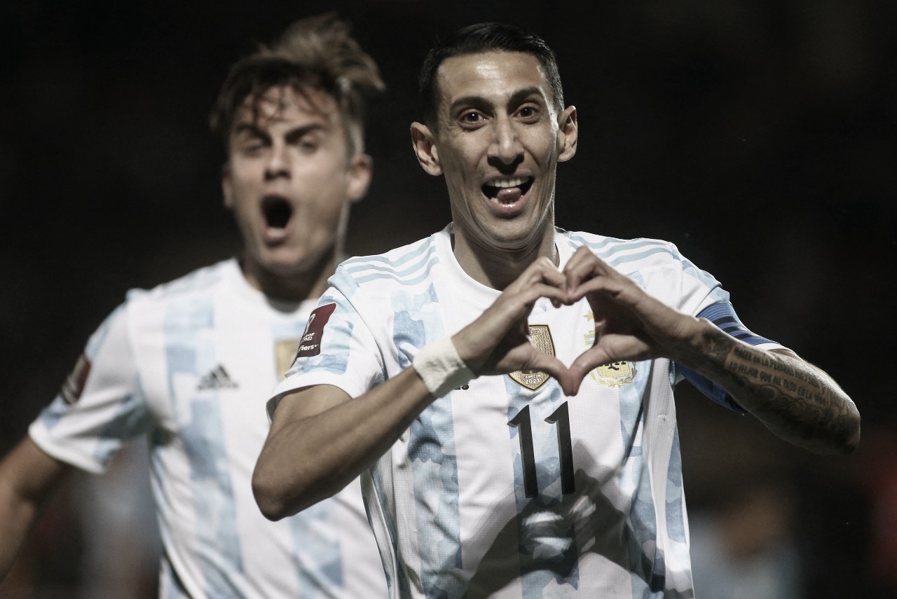 Com golaço de Di María, Argentina vence Uruguai e se aproxima
da Copa do Mundo