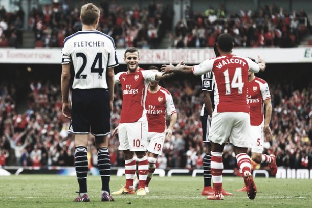 Arsenal 4-1 West Brom: Walcott with a stunning hat-trick as hosts prepare for cup final in style