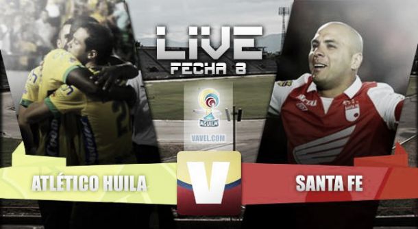 Resultado Atlético Huila - Santa Fe en la Liga Águila 2015 (2-2)
