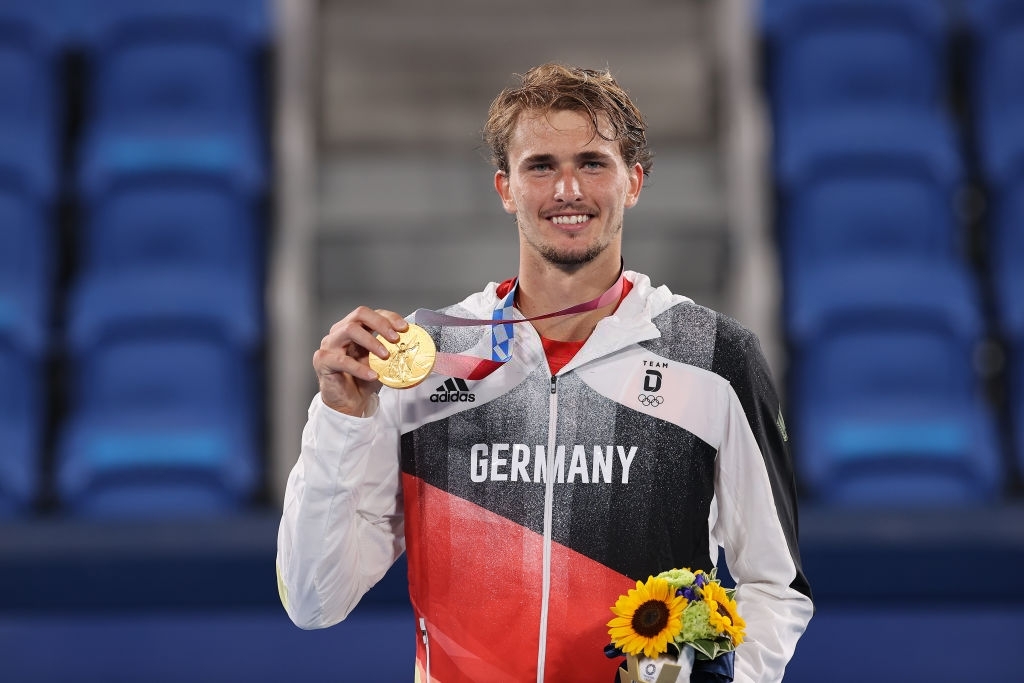 Tokyo 2020 Olympic men's singles champion Alexander Zverev. Photo: 