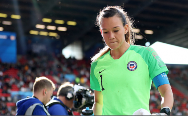 Chile goalkeeper Christiane Endler. (Photo by Catherine Ivill - FIFA/FIFA via Getty Images)