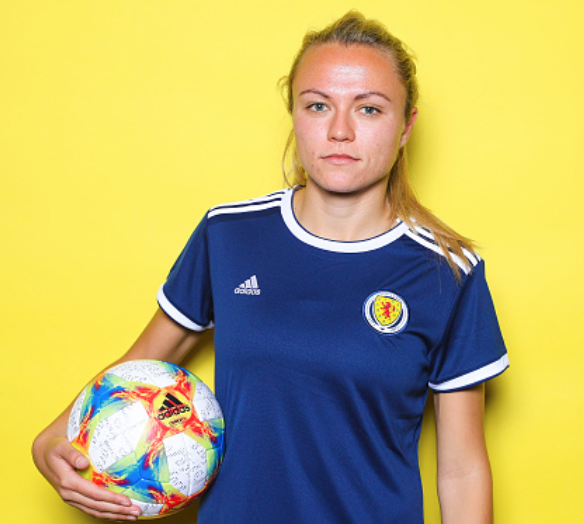 Scotland WNT and Orlando Pride forward Claire Emslie (Photo by Marianna Massey - FIFA/FIFA via Getty Images)