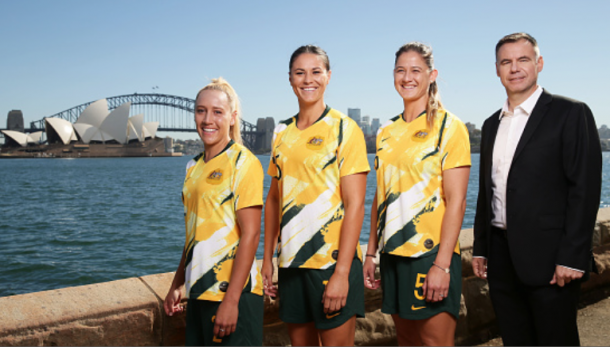 From left to right: Gema Simon, Emily Gielnik, Laura Alleway and head coach Ante Milicic. (Photo by Matt King/Getty Images)