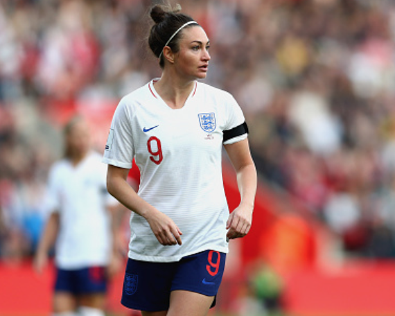 Jodie Taylor and England will hope to qualify for the 2019 Women's World Cup against Wales on August 31. (Photo by Naomi Baker/Getty Images)