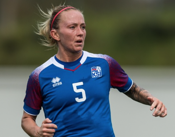 Iceland midfielder Gunnhildur Jónsdóttir. (Photo by VI Images via Getty Images)