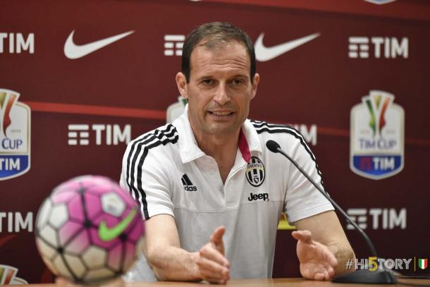 El técnico Allegri en rueda de prensa | Foto: Juventus