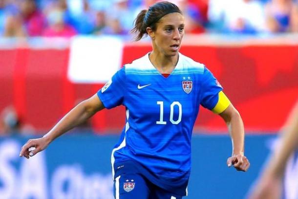 U.S. captain Carli Lloyd will need to be the drving force in the offense for the United States on Sunday against Canada. Photo provided by Getty Images. 