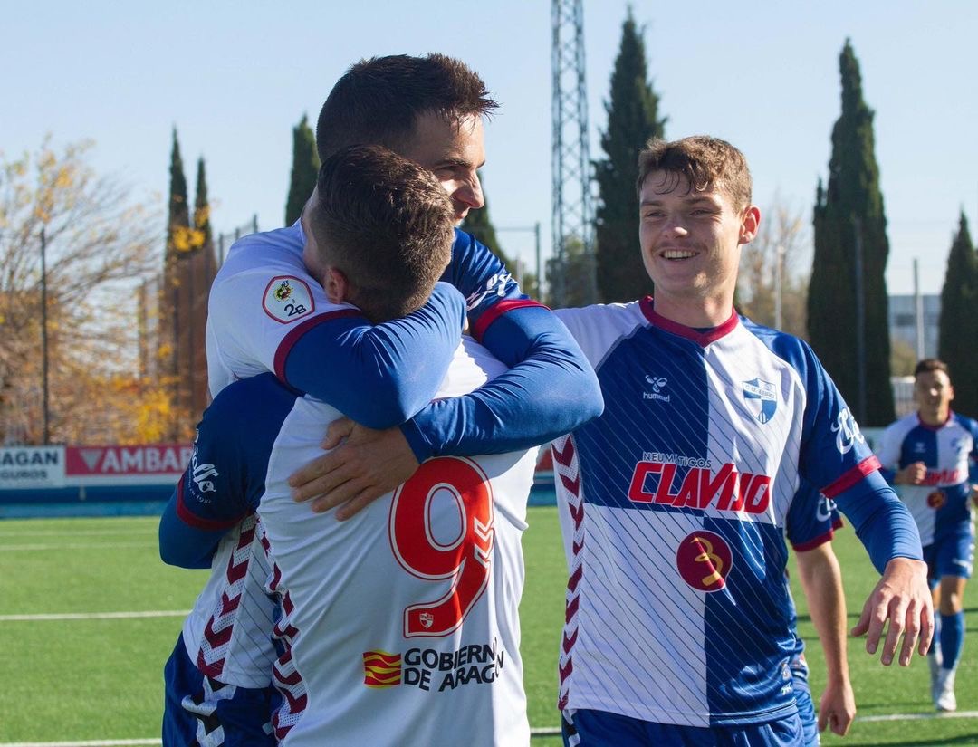 Celebración de un gol del CD Ebro este curso | Fuente: @jairomorillas18 (Instagram)