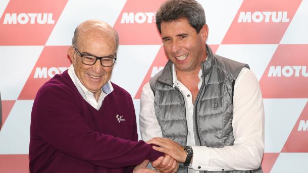 Carmelo Ezpeleta y Sergio Uñac Foto: WorldSBK
