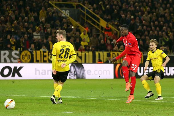 Origi gets the Reds a huge away goal. | Image: thesun.co.uk