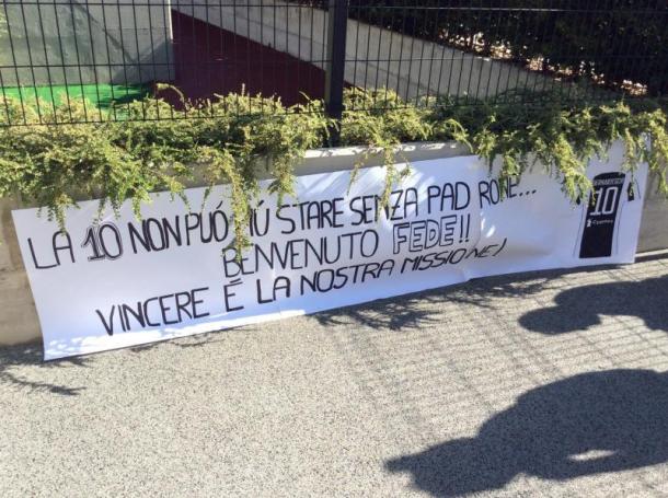 "A 10 não pode mais ficar sem dono... Bem-vindo, Fede!! Vencer é a nossa missão" (Foto: Marco Spadavecchia/Tuttojuve.com)