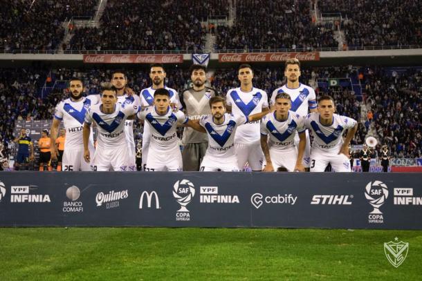 Los XI gladiadores que jugaron en el José Amalfitani frente a Boca Juniors. | Fuente: Vélez Sarsfield.