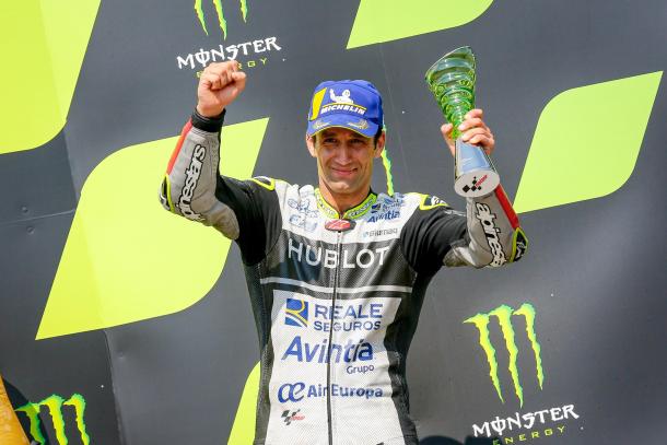 Zarco, en el podio de la República Checa. Imagen: MotoGP