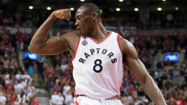 Bismack Biyombo had a terrific first season with the Raptors but it ultimately came down to contract issues that led him to sign with the Orlando Magic. Photo: Nick Turchiaro / USA TODAY Sports 