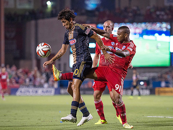 Chaco Maidana pictured above was the scorer of the winning penalty for Philadelphia. Image Courtesy of Jerome Miron/USA Today Sports