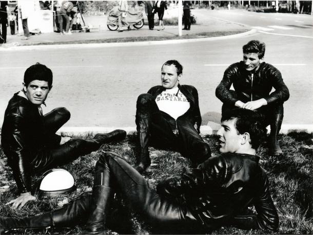Arriba (izq-der): Agostini, Hailwood y Ivy. Abajo: Phil Read. Foto: Pinterest