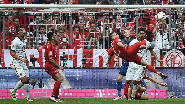 Ribéry firma un golazo para colcoar la victoria del lado del Bayern. // (Foto de fcbayern.de)