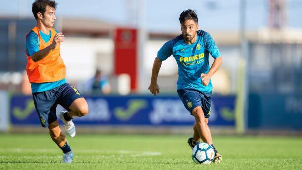 Jaume Costa y Trigueros durante un entrenamiento | Villarreal Cf