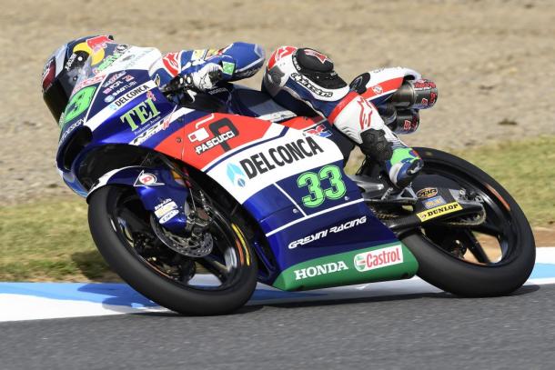 Enea sobre el asfalto de Motegi. Imagen: Gresini Racing.