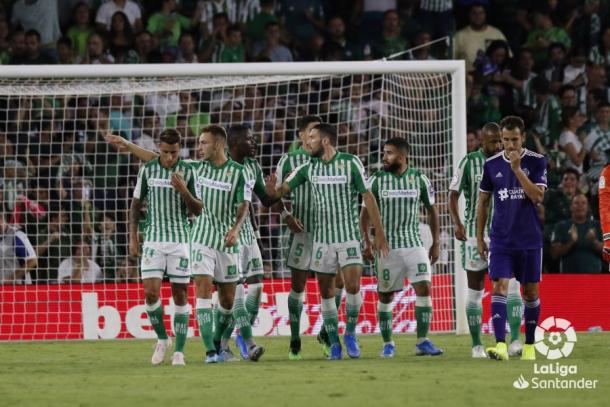 Celebración del gol del Real Betis | Laliga