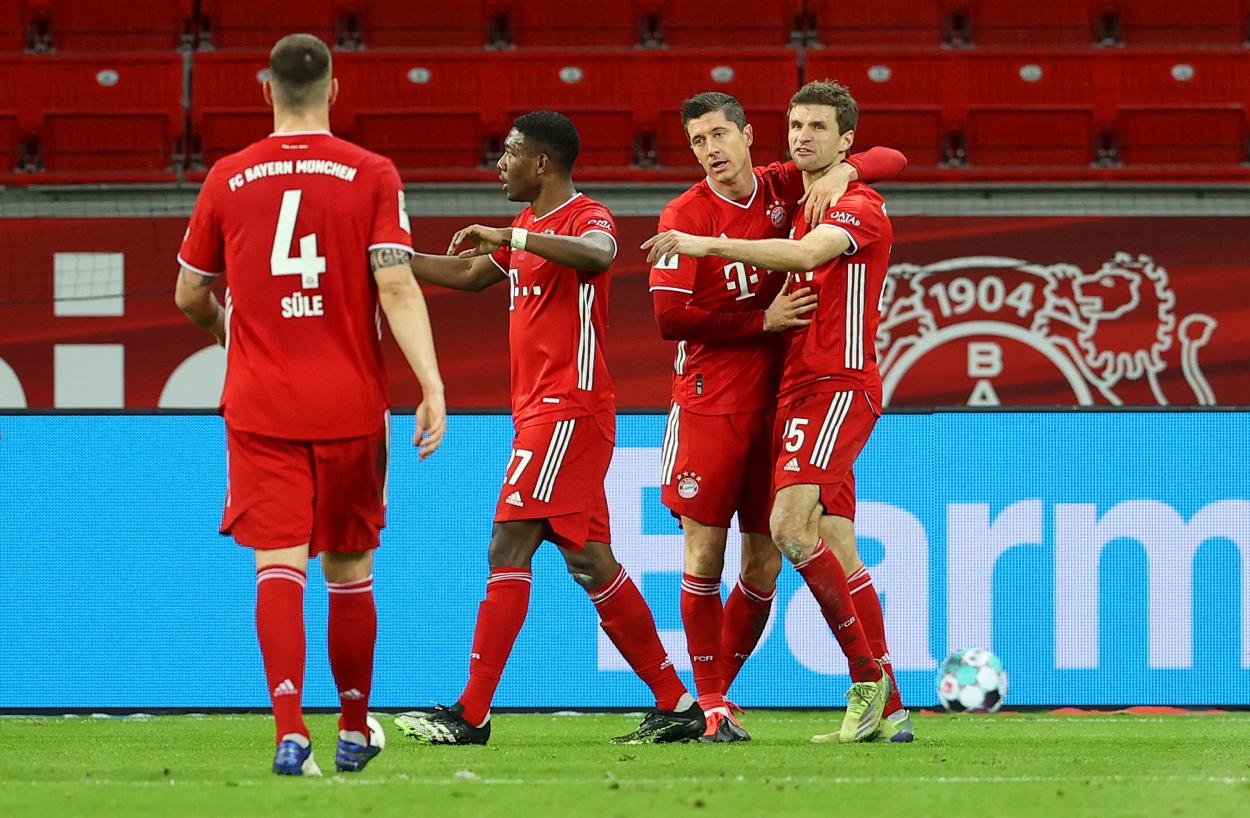 Lewandowski castigó el error del Bayer / FOTO: @FCBayern