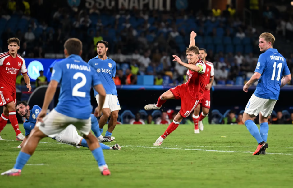 il sinistro vincente di capitan Odegaard che ha regalato la vittoria ai Gunners/ arsenal.com