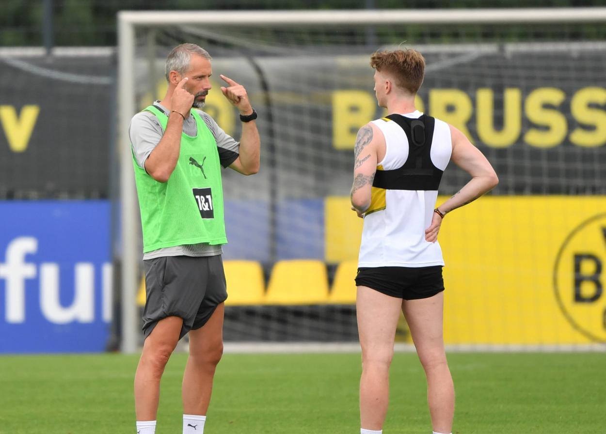 Marco Rose junto a Marco Reus / Fuente: BVB
