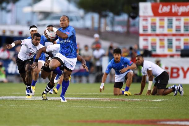 Samoa beat eventual tournament winners Fiji in last week's Las Vegas Sevens (image via: kitv.com)