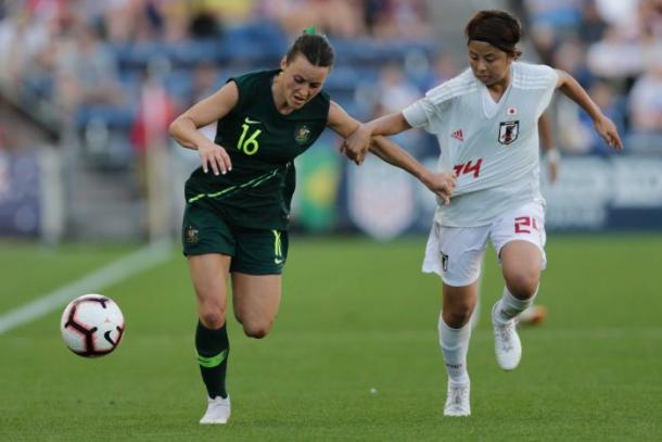 Japan kept Australia at bay in the first 45 minutes of the game | Source: Annie Rice-AP