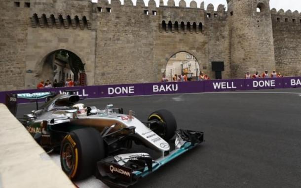 Lewis Hamilton at the European Grand Prix | Image: REX 