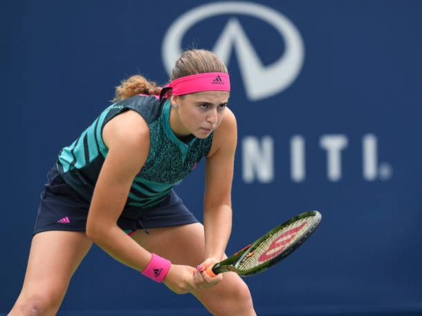 Ostapenko will looking to try and dictate play from both wings with her power (Getty Images/Minas Panagiotakis)