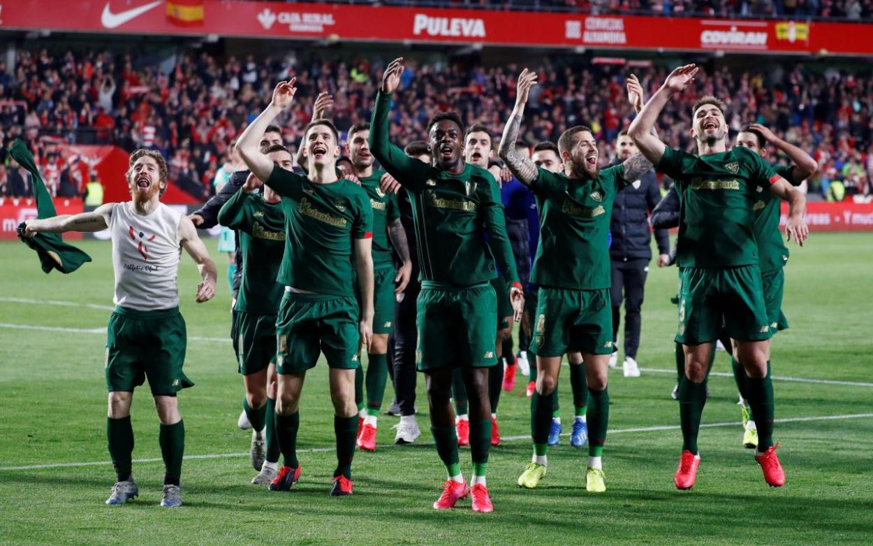 El Athletic celebrando el pase a la final de la Copa del Rey en el año 2020 / Fuente: Ultima Hora