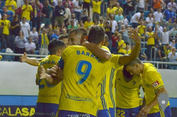 Barral celebrando un gol | Foto: Cádiz CF