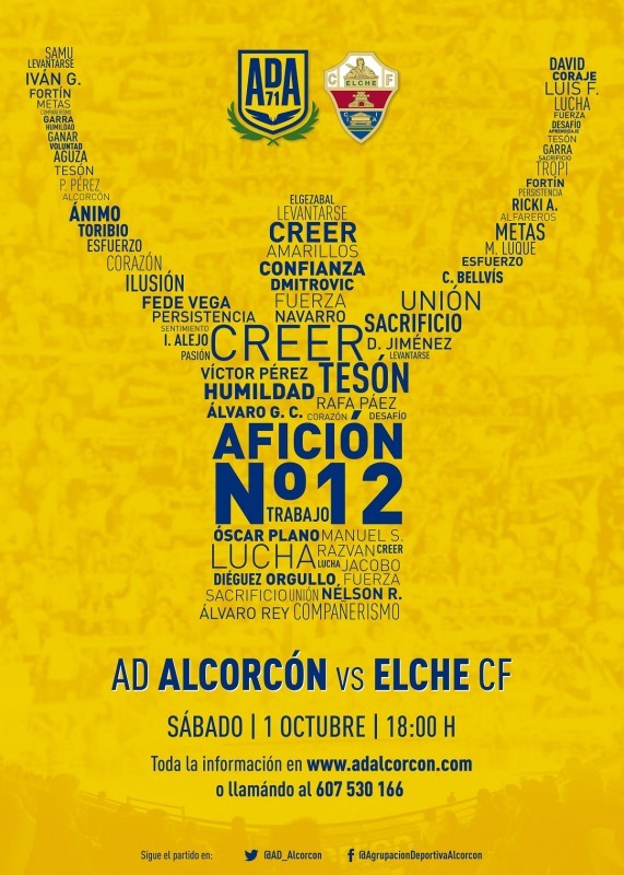 Cartel promocional para el partido ante el Elche | Fotografía: Adalcorcon.com