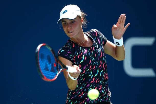 Kalinina fought valiantly, but did not have enough to match Stephens in the end (Getty Images/Julian Finney)